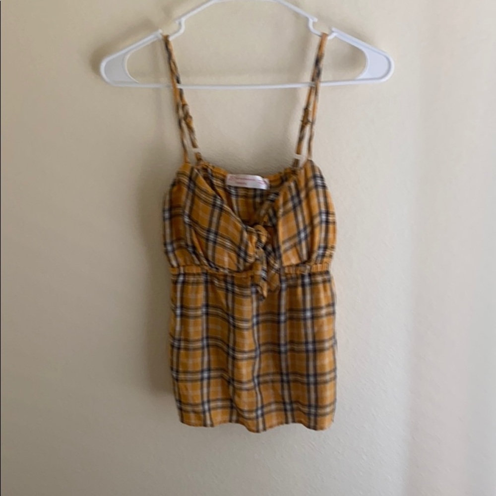 Yellow plaid tank top
